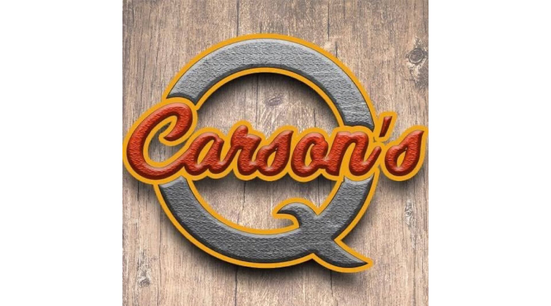 Carson's Q Logo with Wood